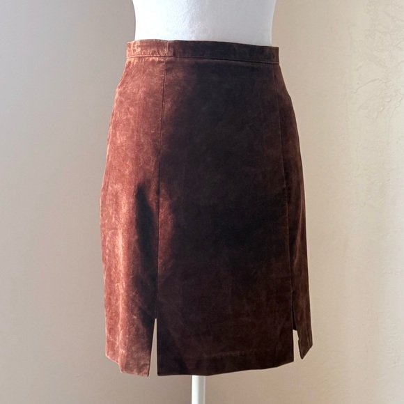 Vintage 1970s Brown Velveteen Mini Skirt S - Picture 15 of 16